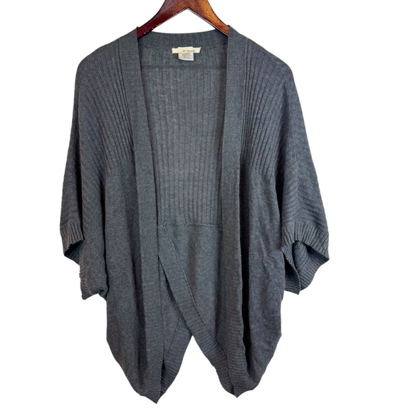 LA Made | Gray Ribbed Shrug Cardigan, S - Picture 1 of 9